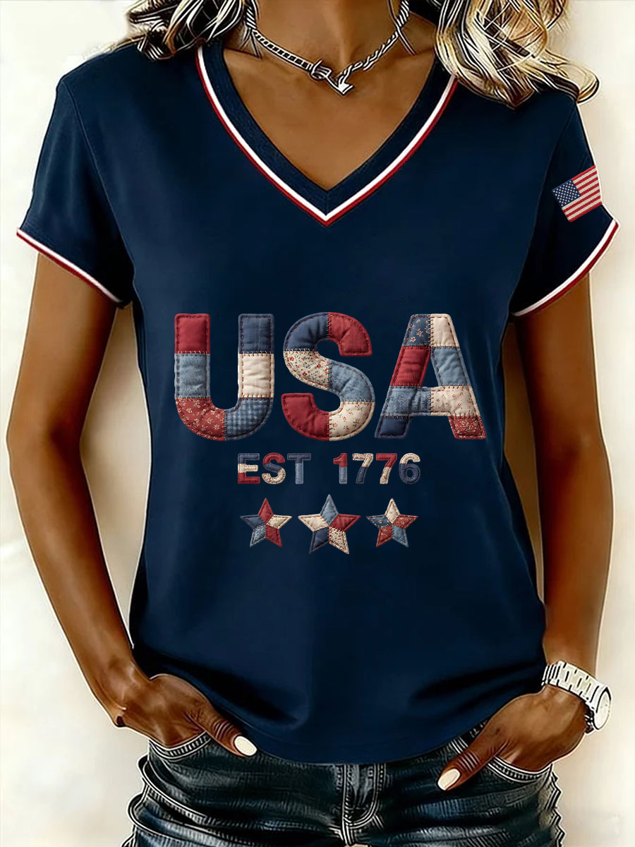 Women's  1776 V-Neck T-Shirts