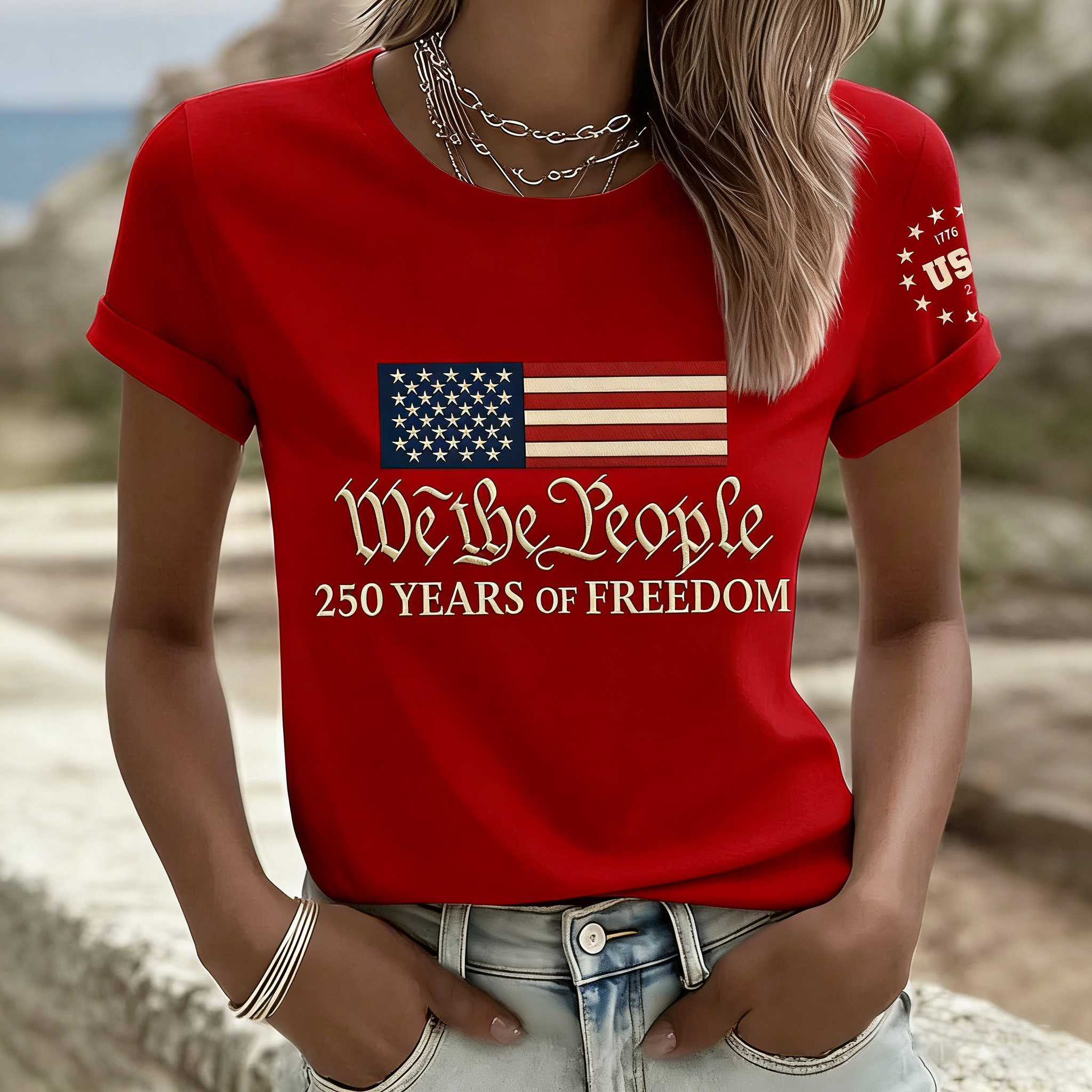 Women's American 250th Anniversary Print T-Shirt