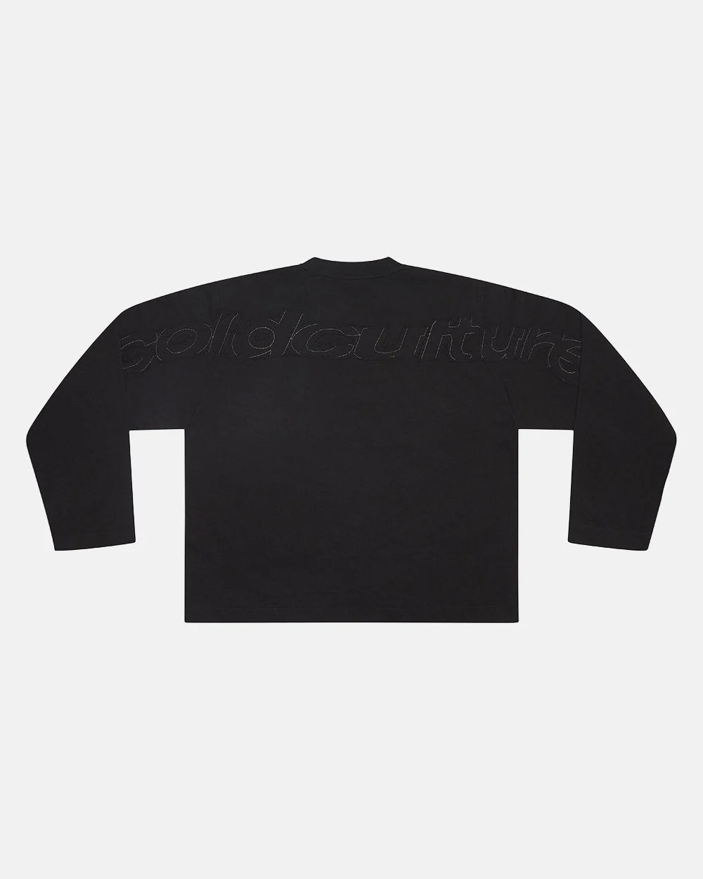 DISTRESS CURVED LONGSLEEVE BLACK