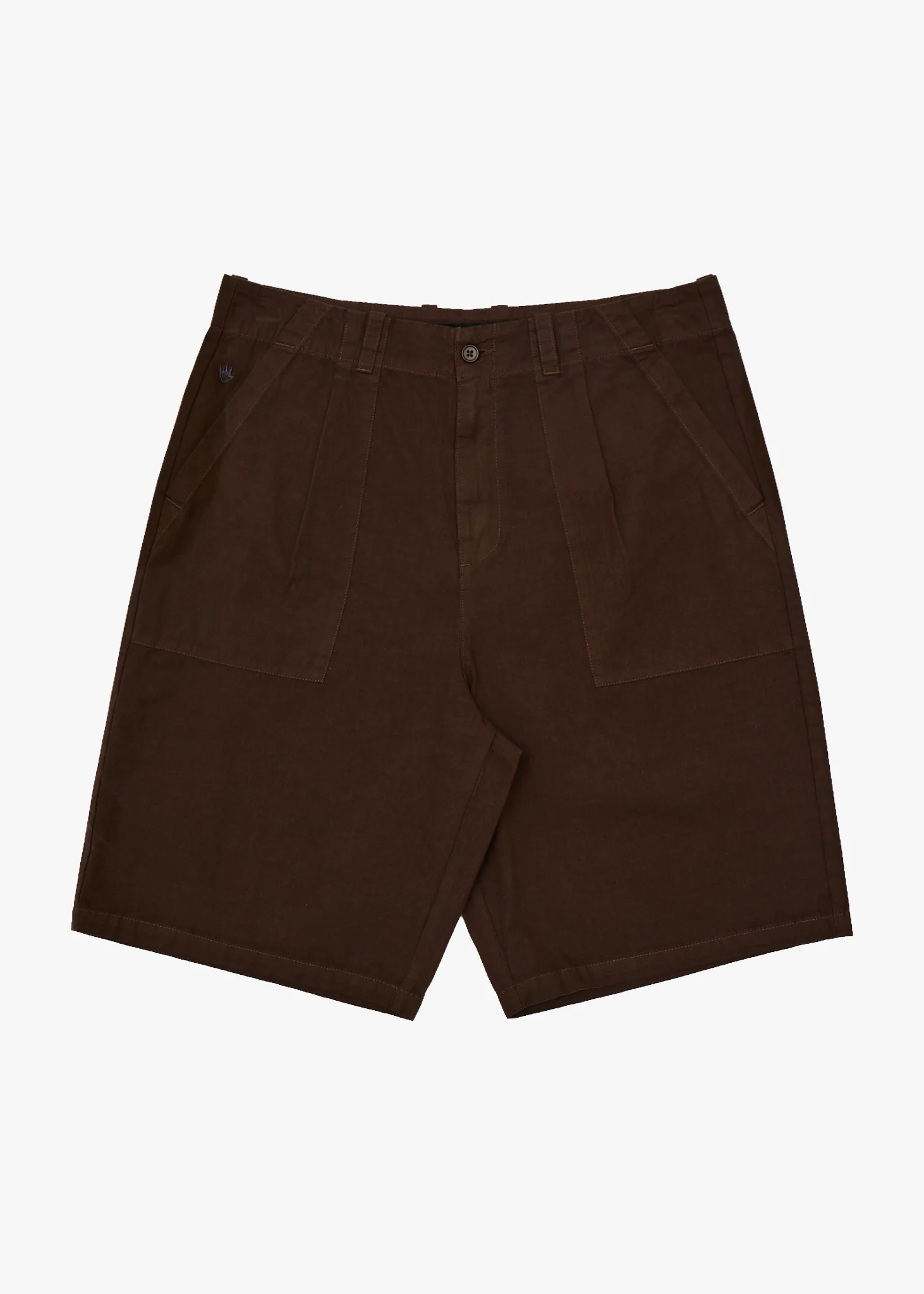 AFENDS Mens Glider - Pleated Short 22" - Coffee