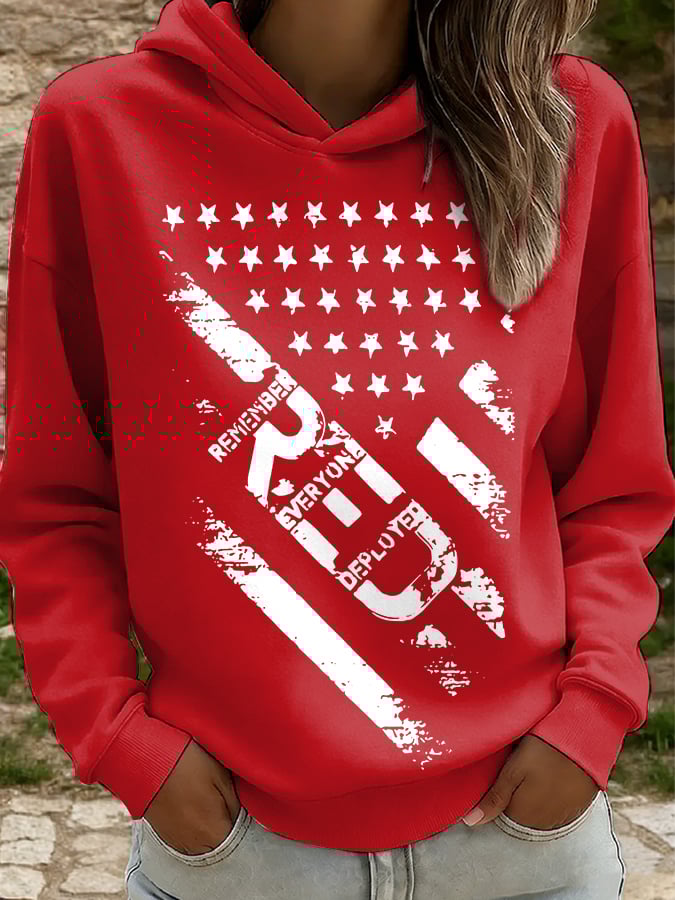 Women's Casual Red Friday Print Sweatshirt