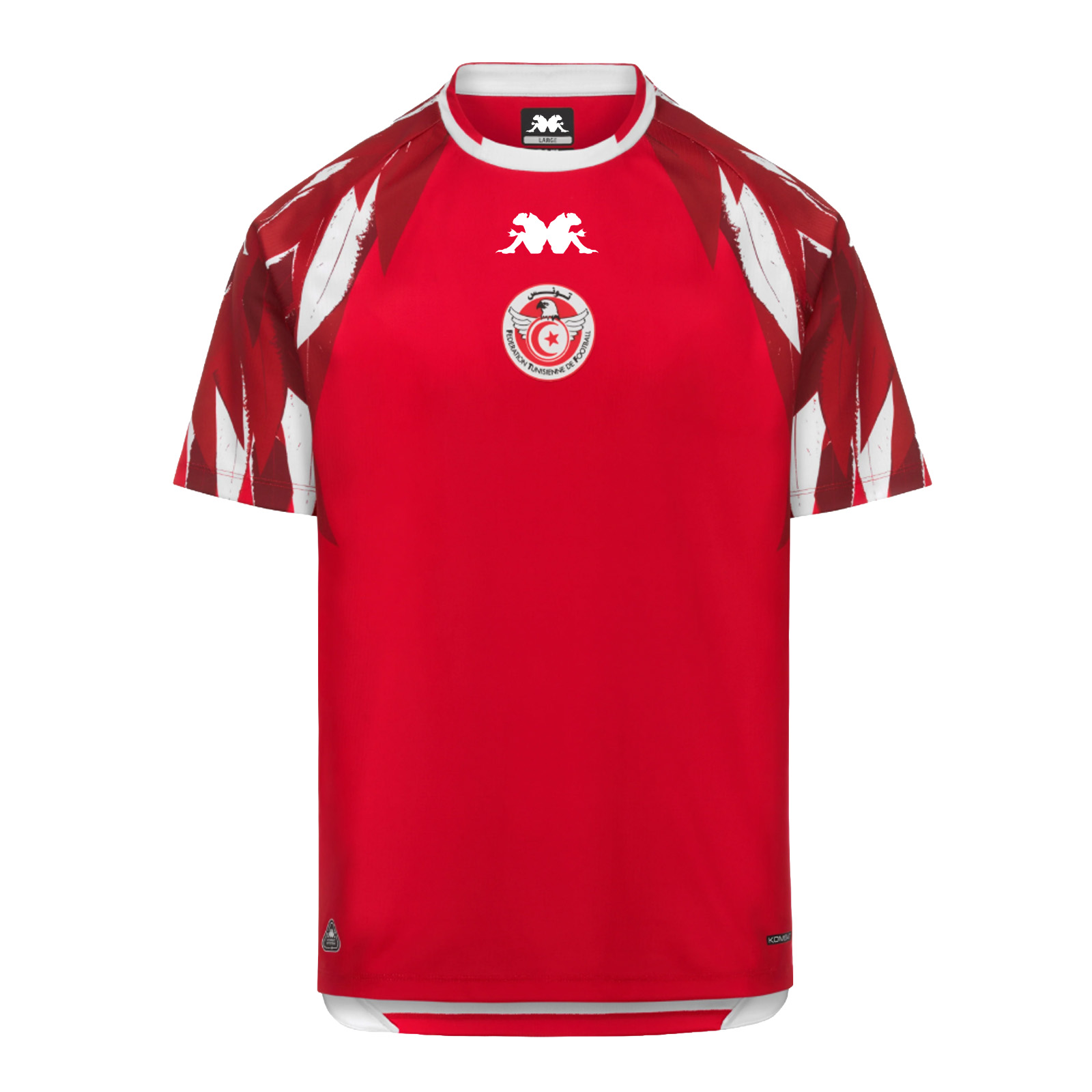 KOMBAT 2026-27 AWAY TUNISIA Red-White Red Men's Tunisia Football Shirt in Regular Fit Recycled Polyester