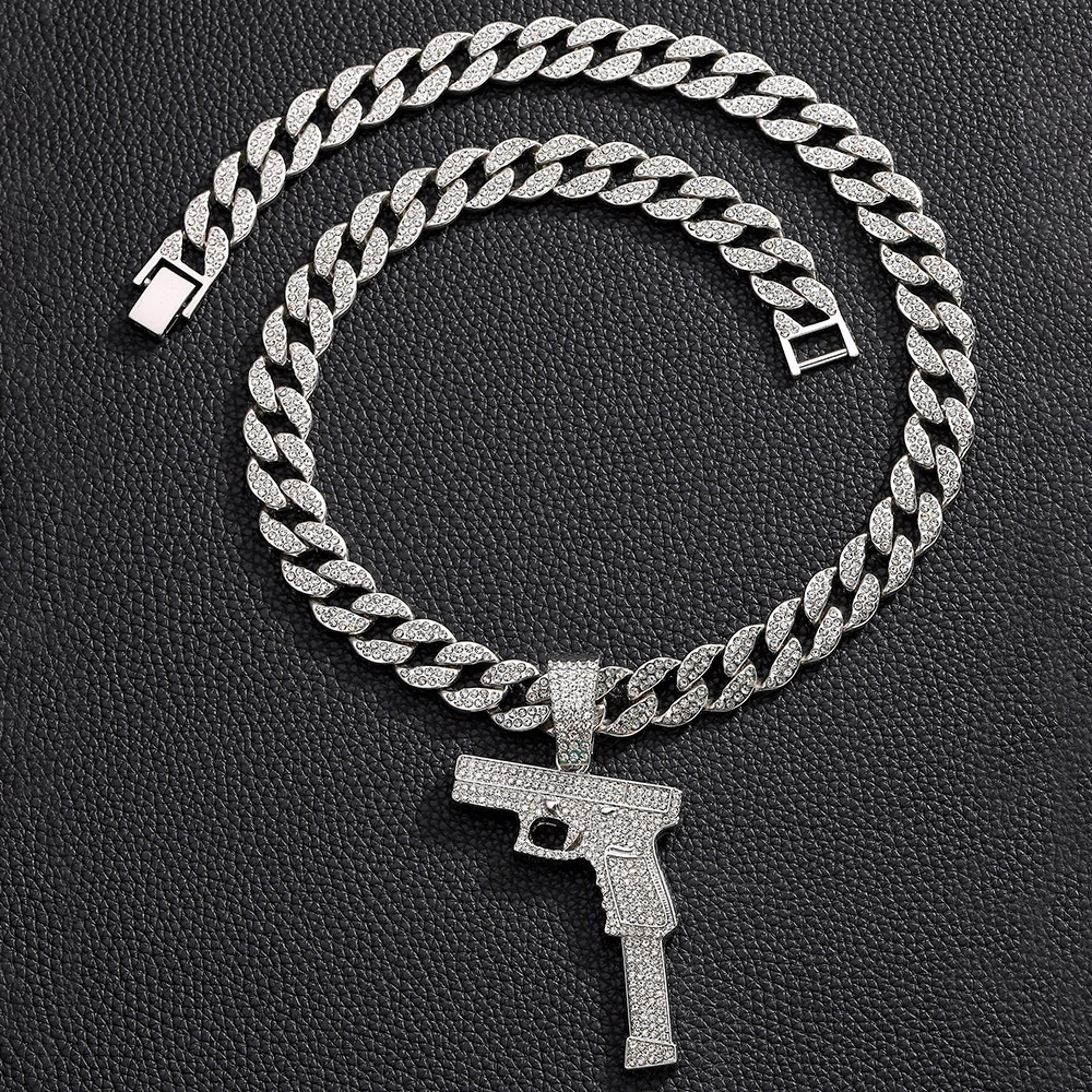 Hip hop Cross border Pistol Necklace