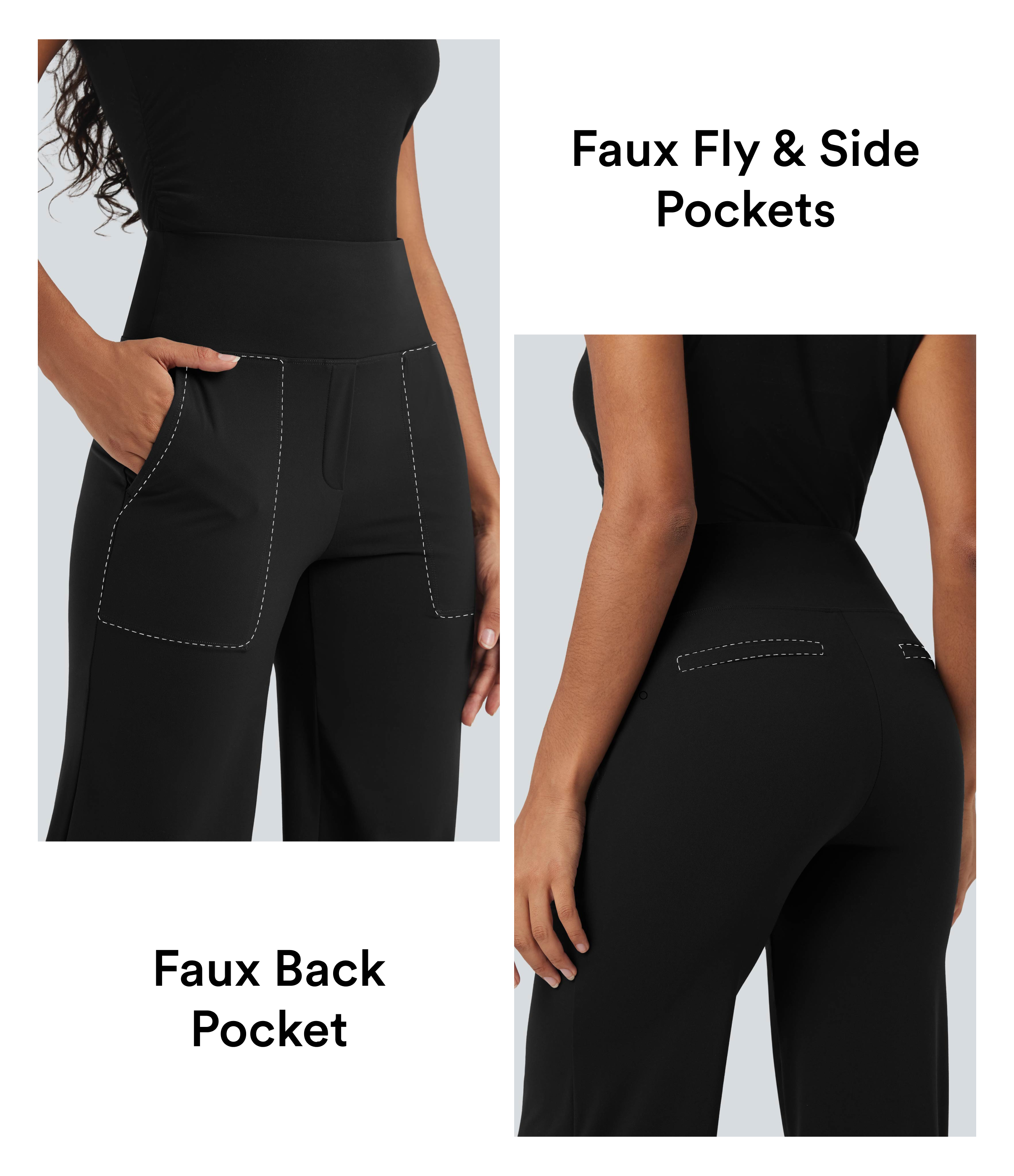 Halara UltraSculpt™ High Waisted Tummy Control Straight Leg Work Pants with Pockets