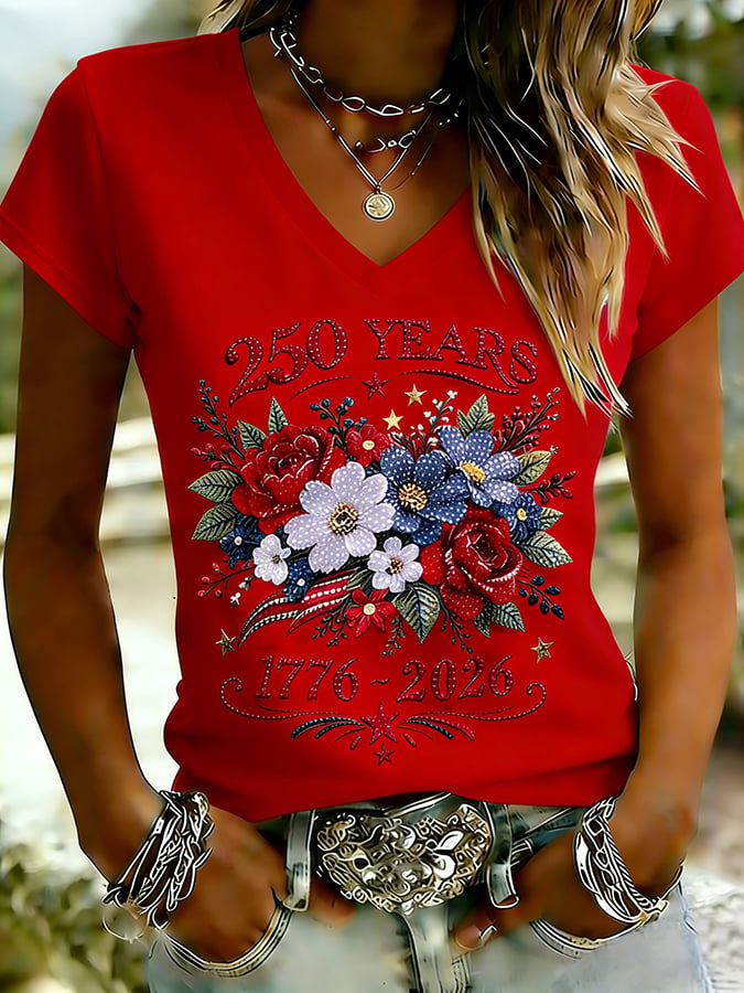 Women's  America 250th Anniversary Print T-Shirt