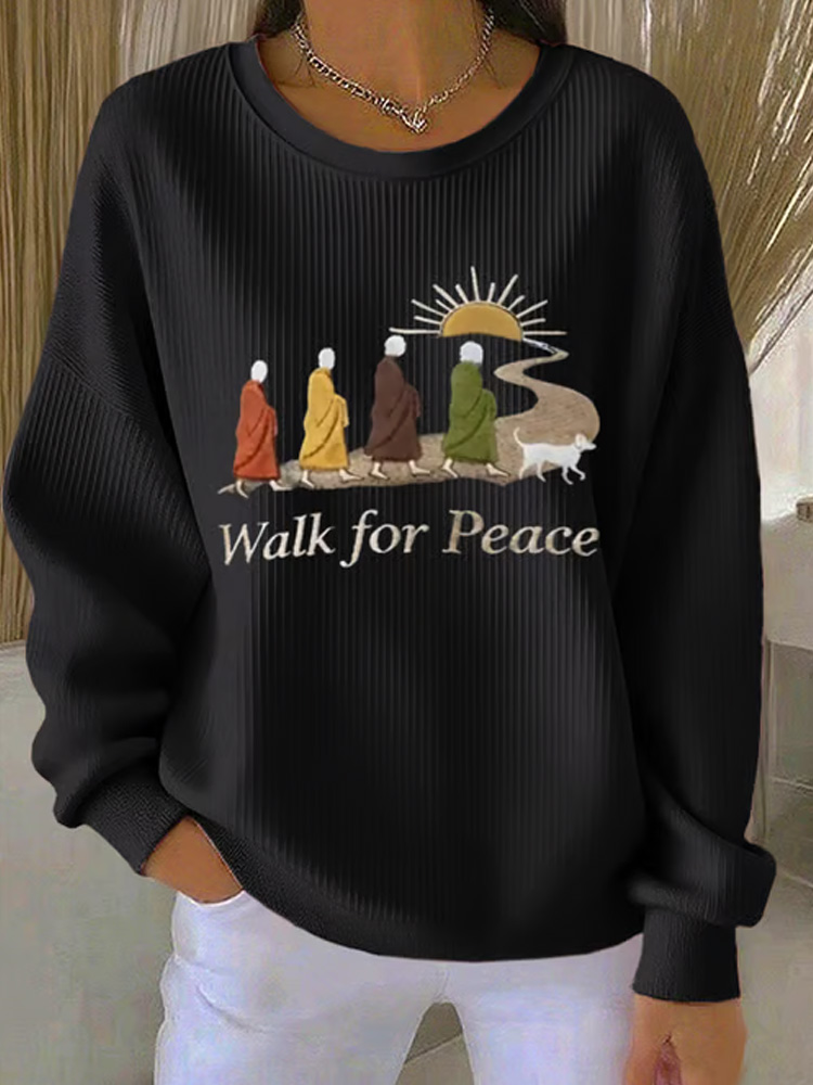 Women's Walk For Peace Art Print Sweatshirt