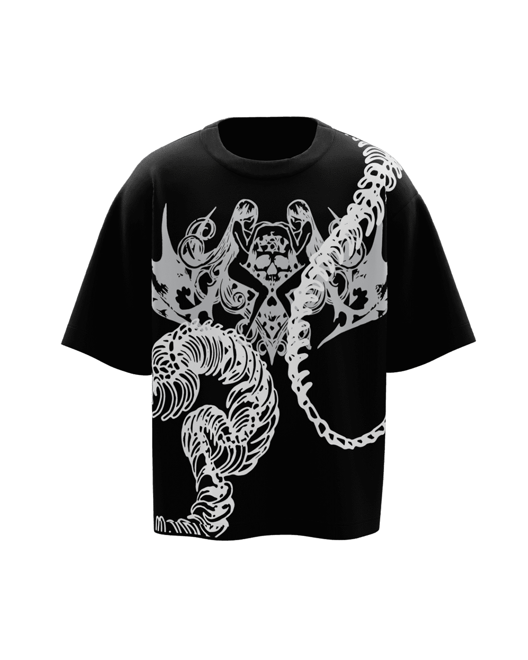 Kotsu Black Unisex Boxy Oversized Tshirt