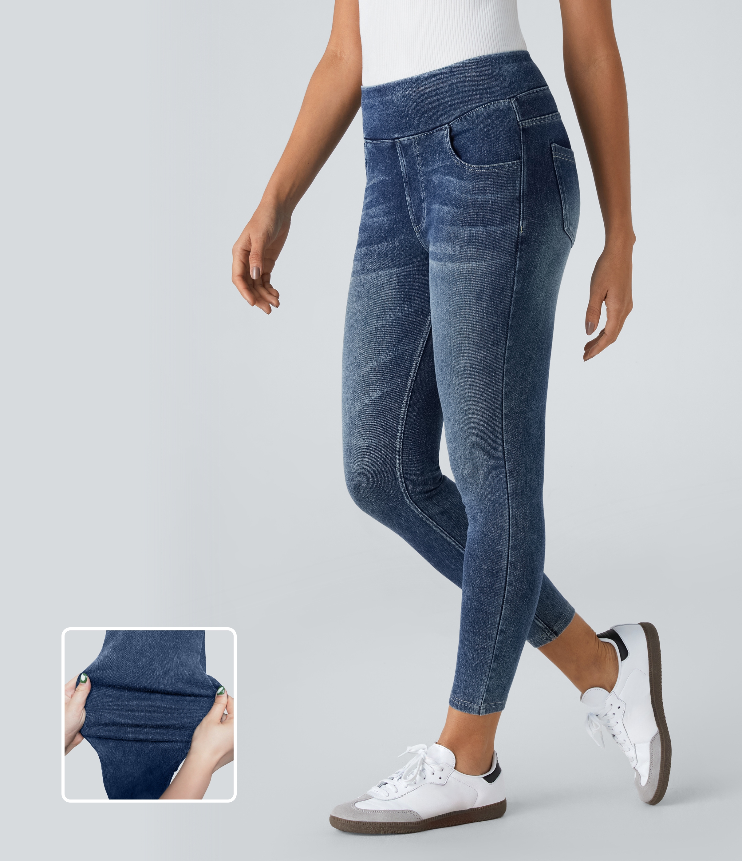 Halara Flex™ High Waisted Pockets Denim Casual Leggings