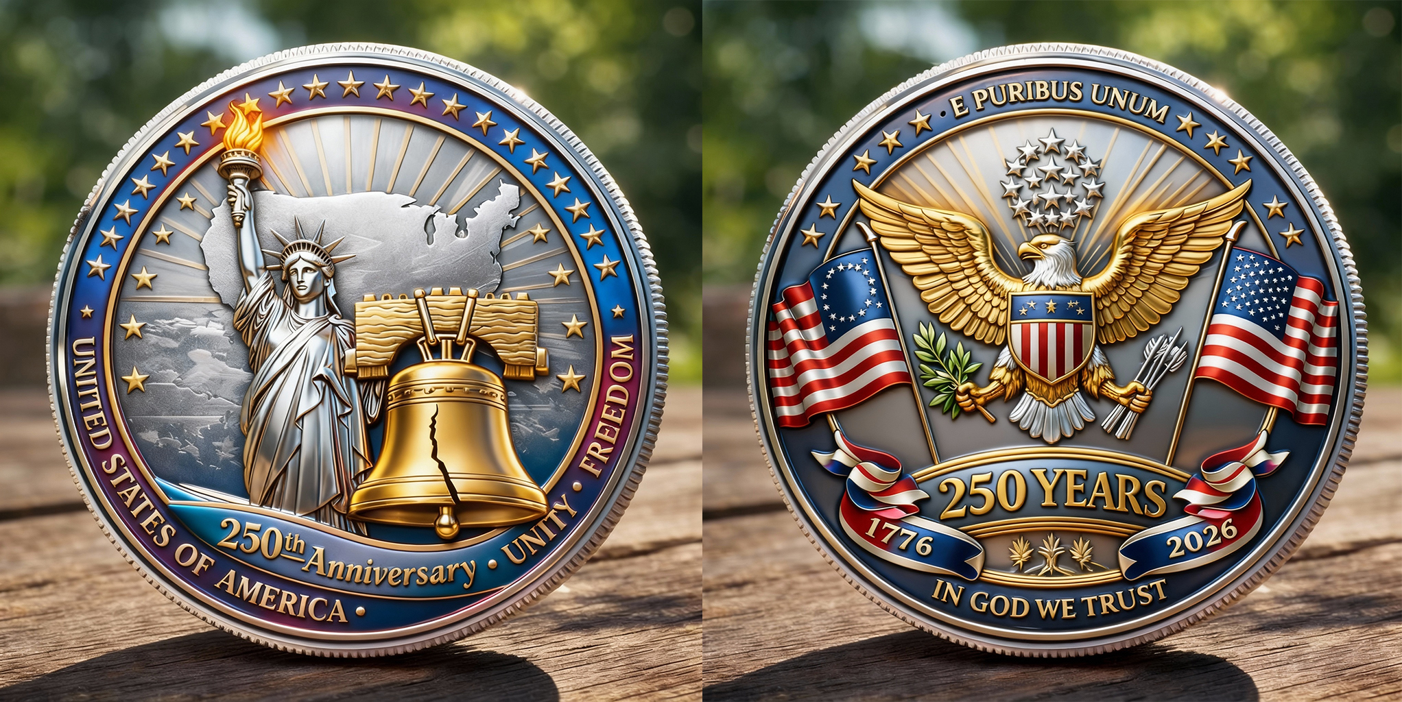 United States 250th Anniversary Commemorative Coin (1776–2026)