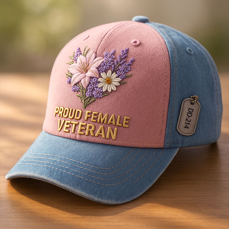 Female Veterans Printed Casual Hat