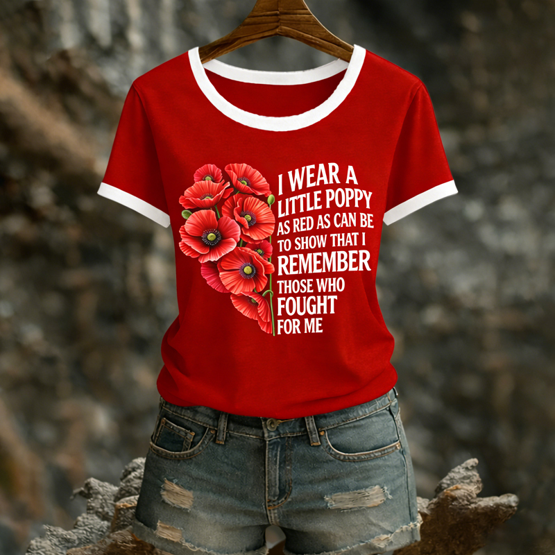 Women's Memorial Day Red Friday Printed T-Shirt
