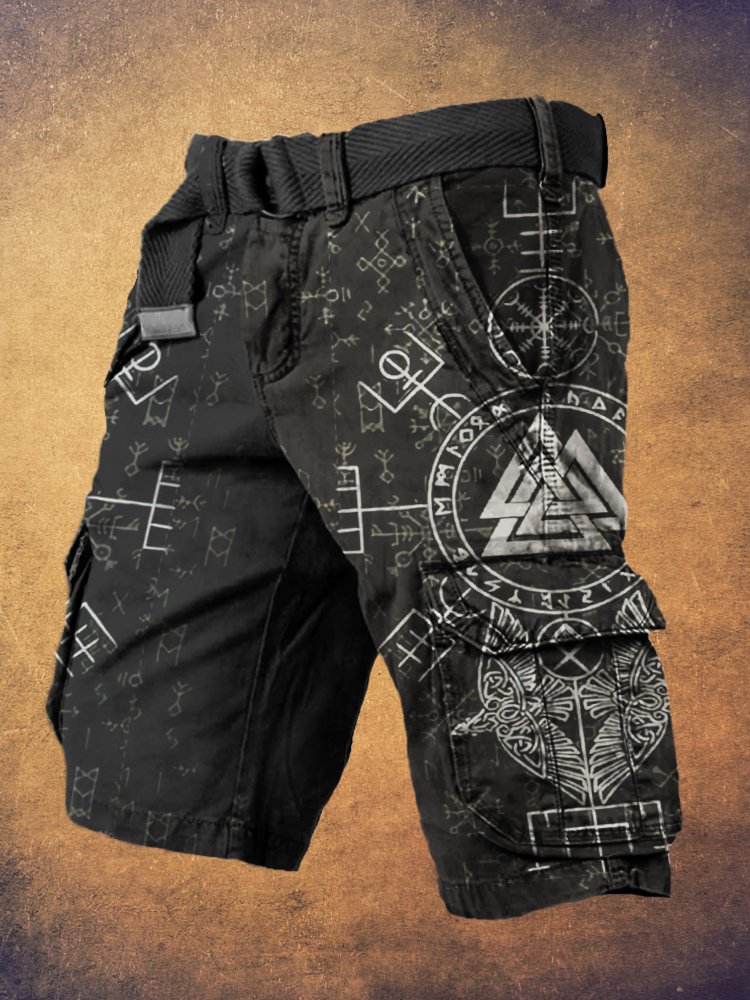 Gothic Viking Pattern Men's Work Short