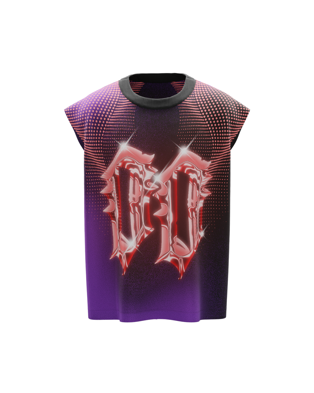 Retro Crackled 00 Jersey Sleeveless Vest