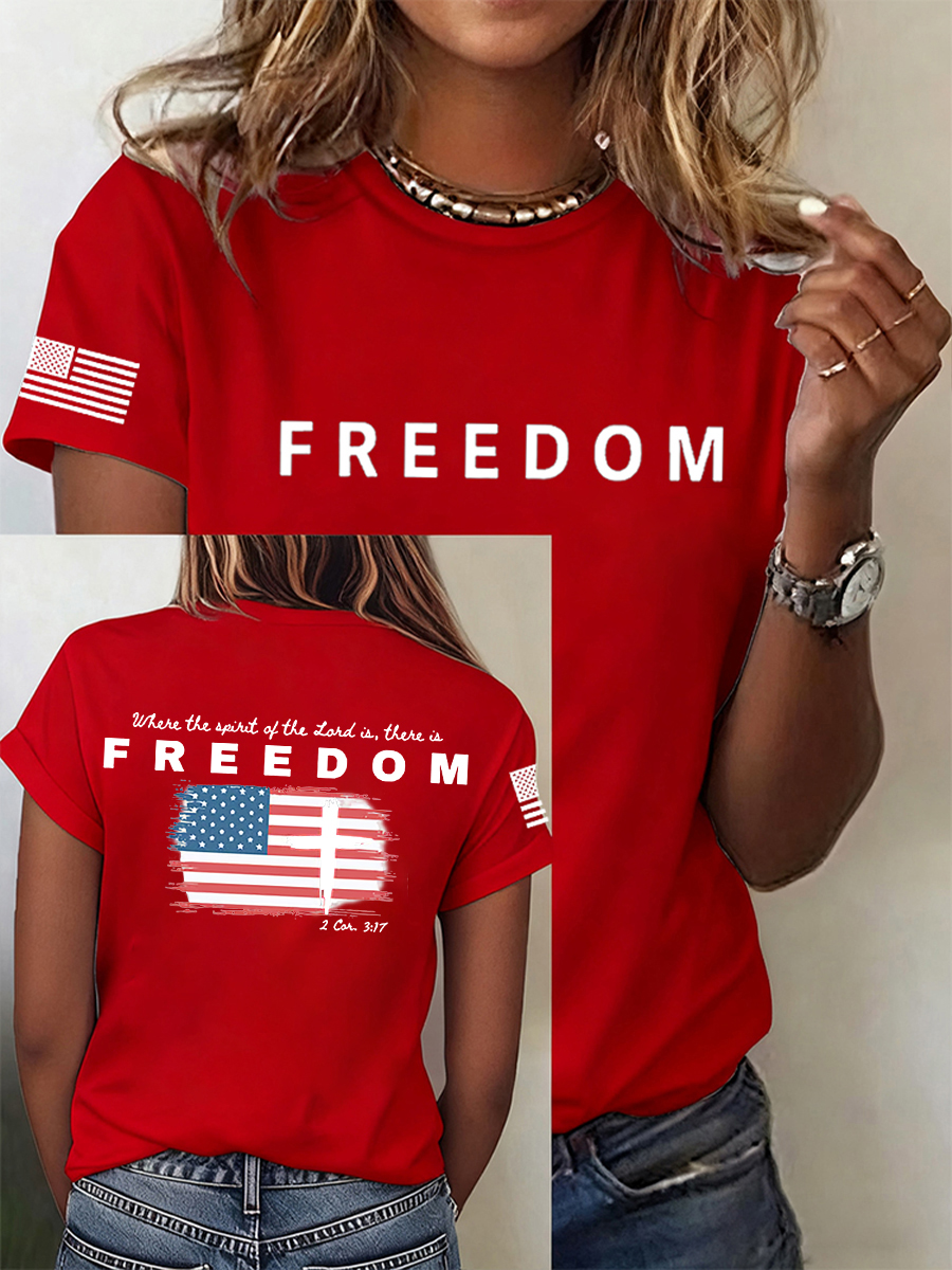 Women's Freedom Is Not Free R.I.P Charlie Kirk  Short Sleeve T-Shirt