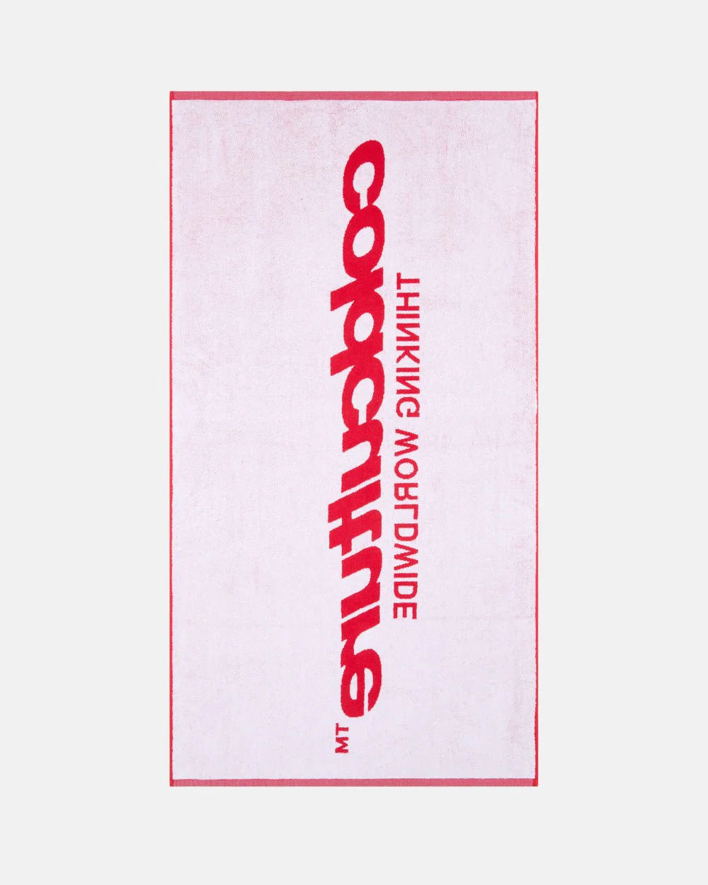 WORLDWIDE TOWEL VIVID RED AND WHITE