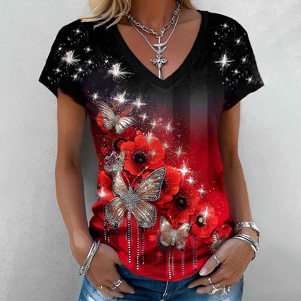 Women's Retro Memorial Day Commemorative Short-Sleeve T-Shirt