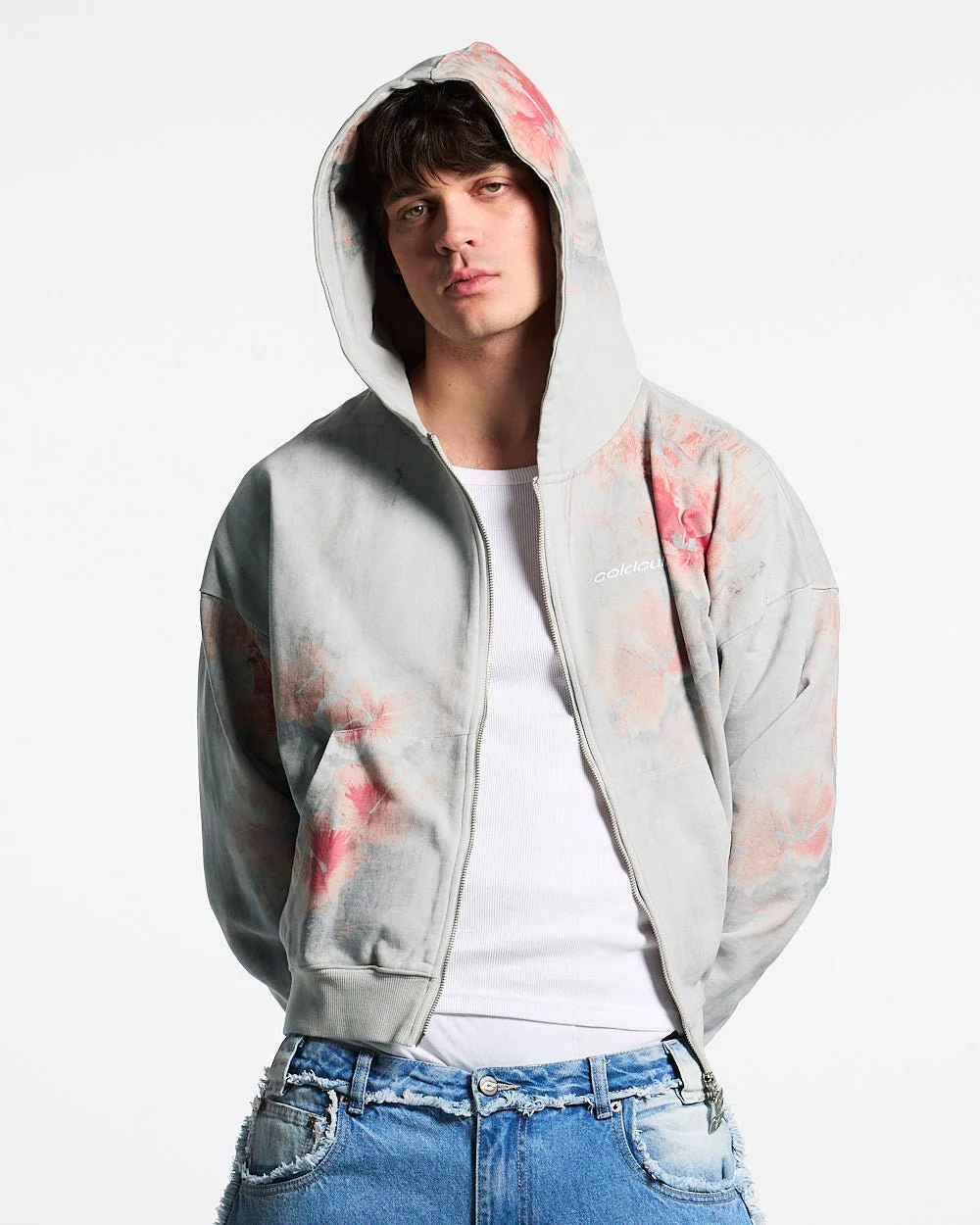 GARDEN N´ROSES ZIP HOODIE GREY