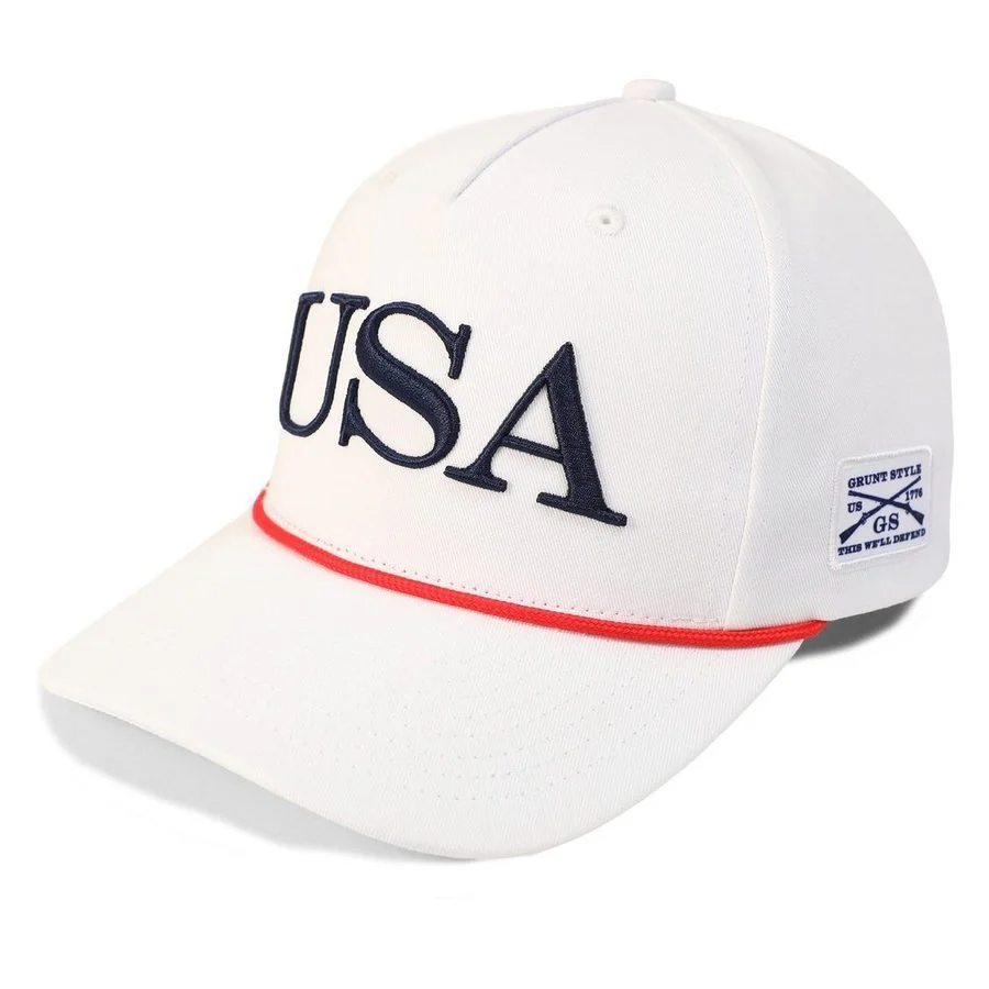 USA Rope Hat - White