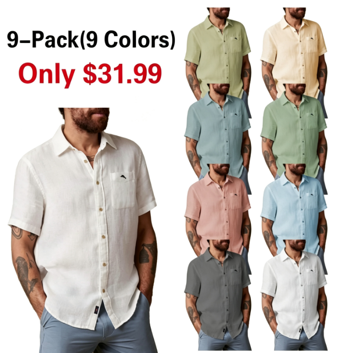 Short-Sleeve Palma Linen Shirt