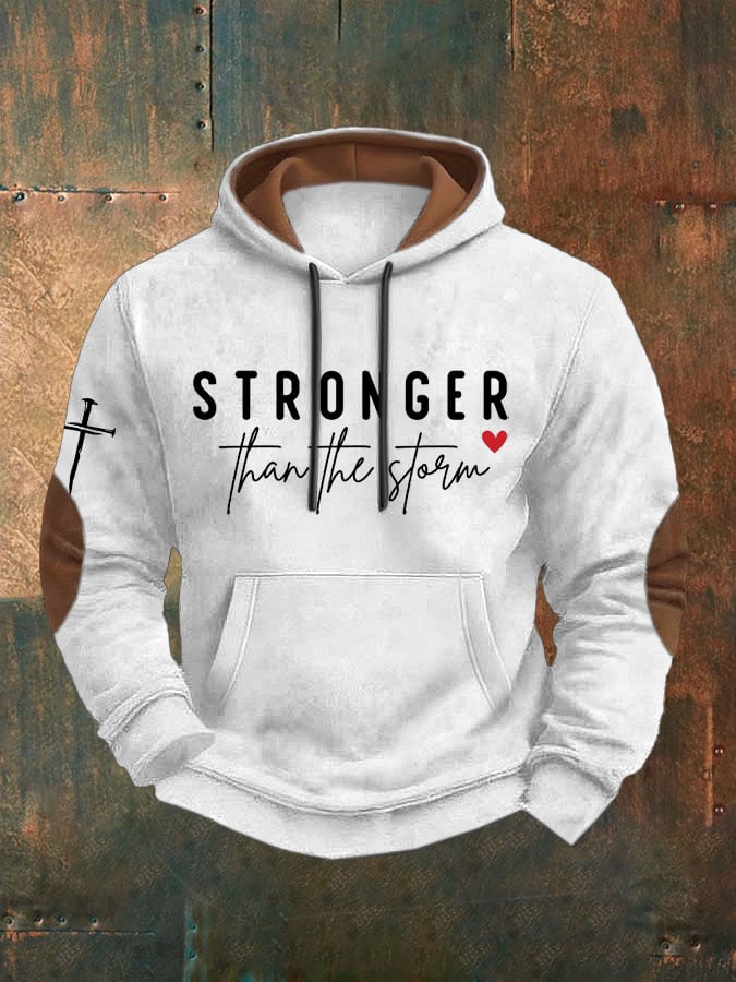 Men'S Faith Print Casuasl Hoodie