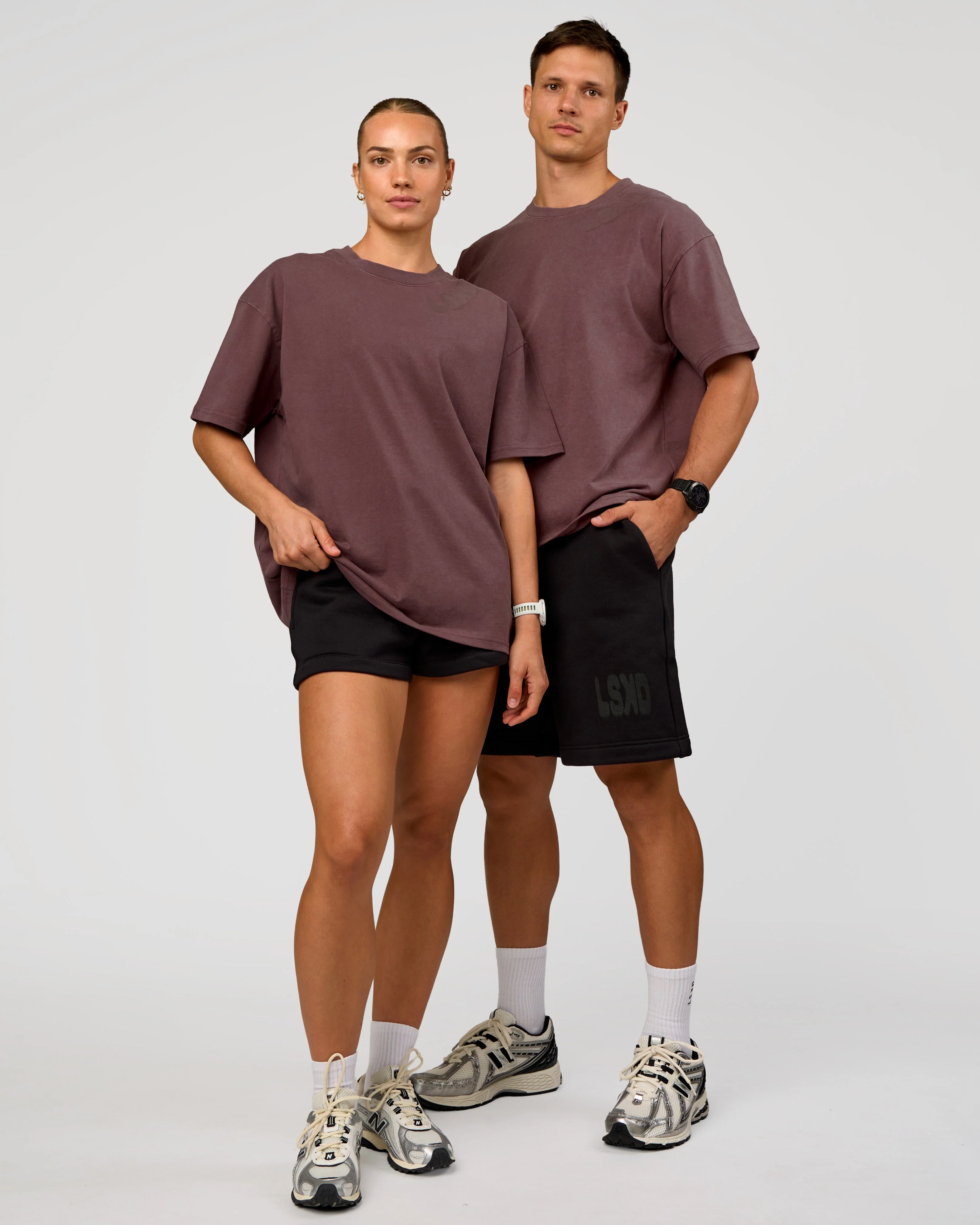 Offset Heavyweight Unisex Oversized Tee - Cocoa Powder-Cocoa Powder