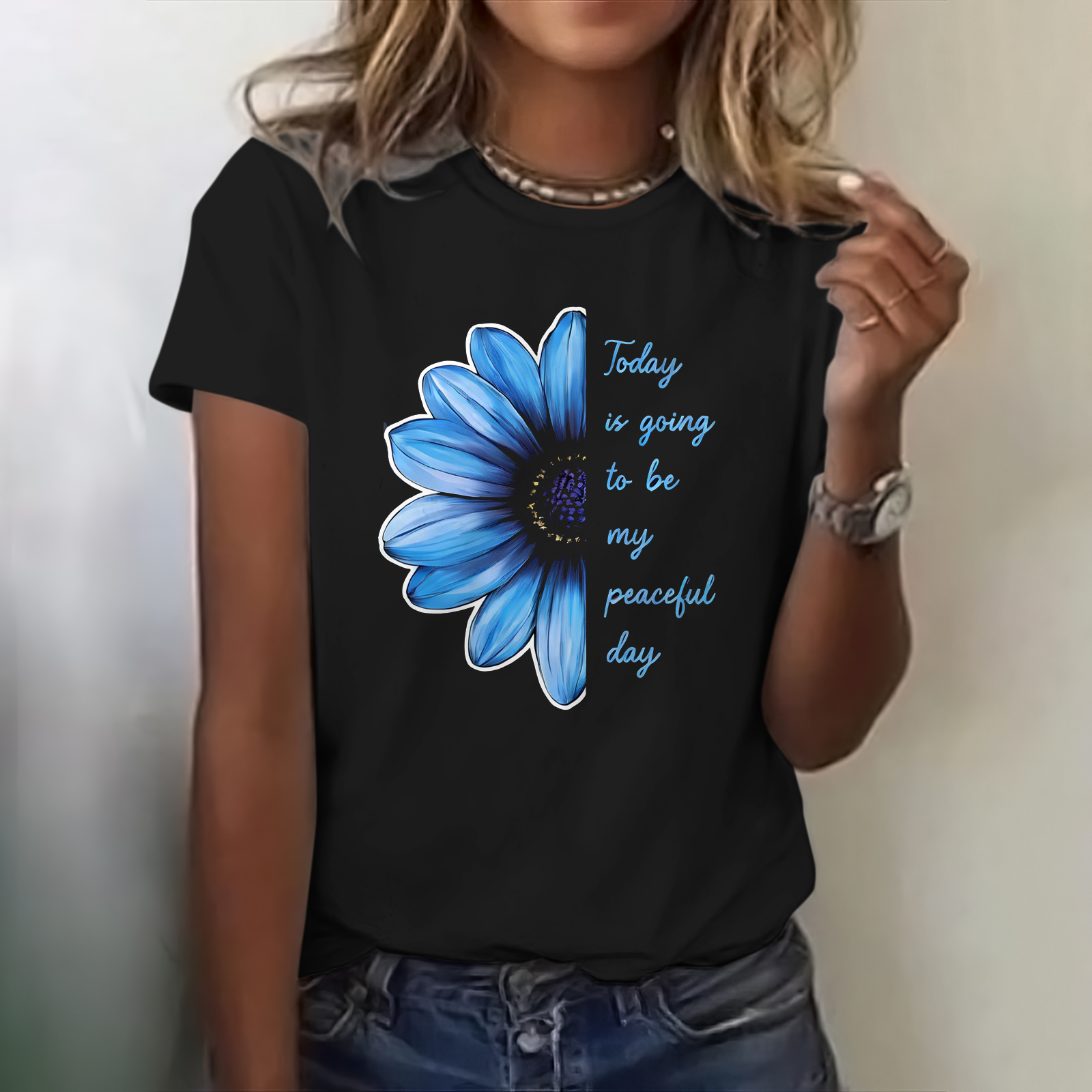 Today Is Going To Be My Peaceful Day Print T-shirt