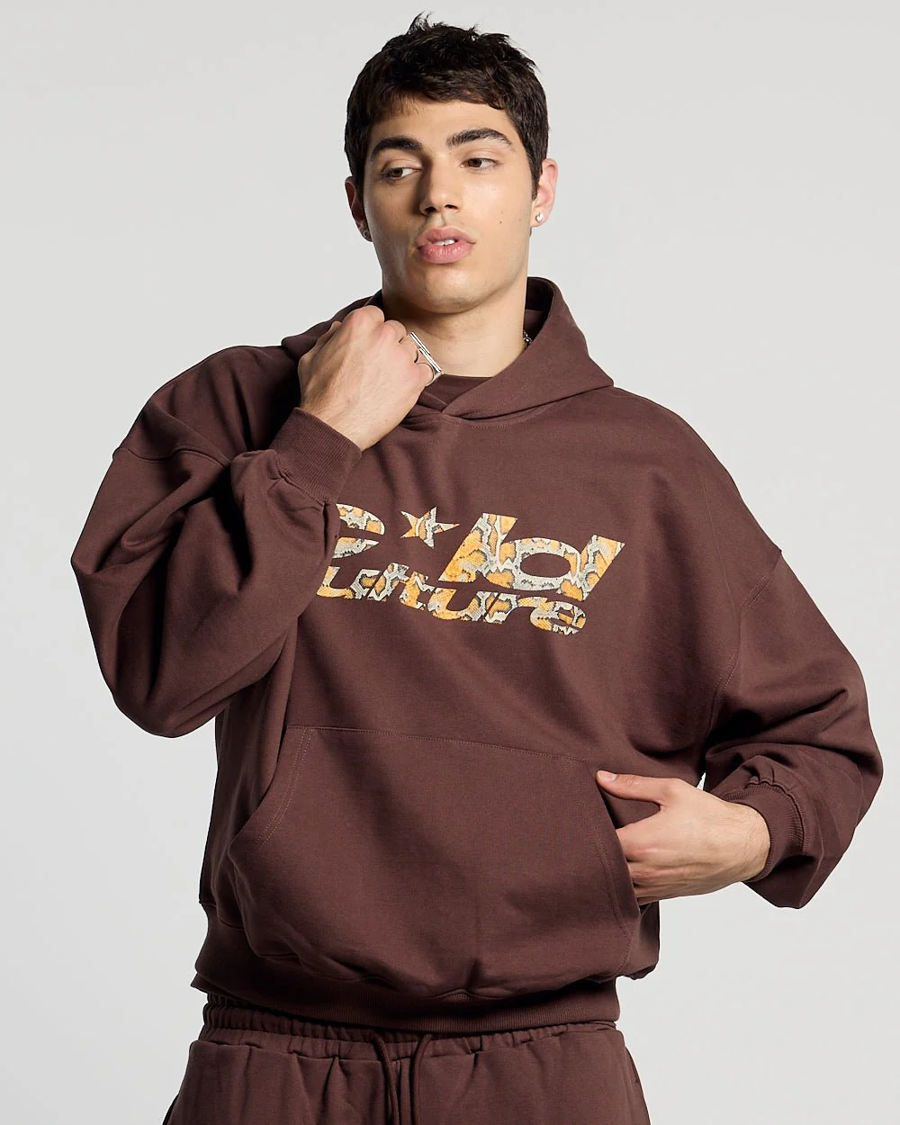 WILD SNAKE HOODIE BROWN