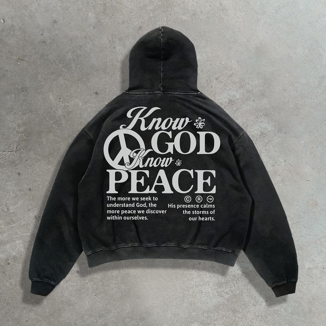 Peace God Casual Street Hoodie