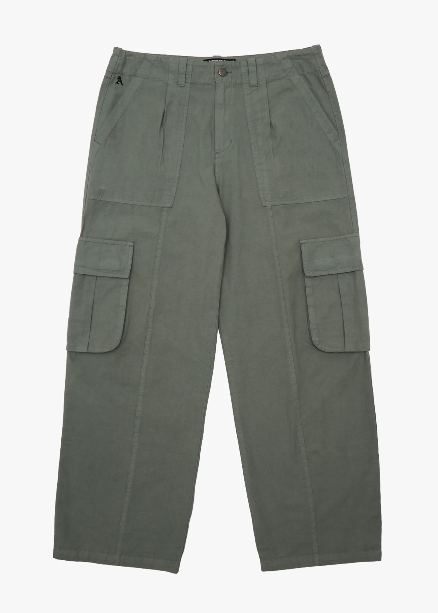 AFENDS Mens Summit - Pleated Cargo Pant - Washed Sycamore