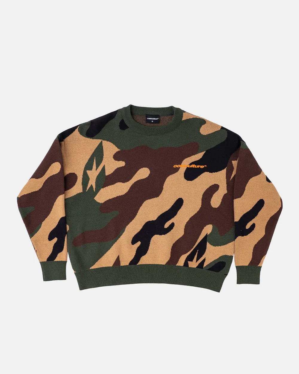 MILITARY KNIT GREEN CAMO
