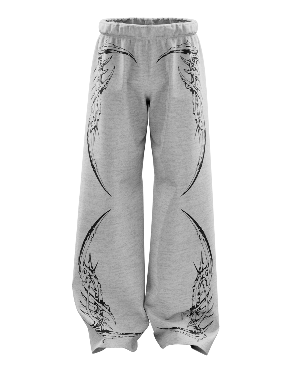 Grey Kraken Straight Fit Baggy Pants