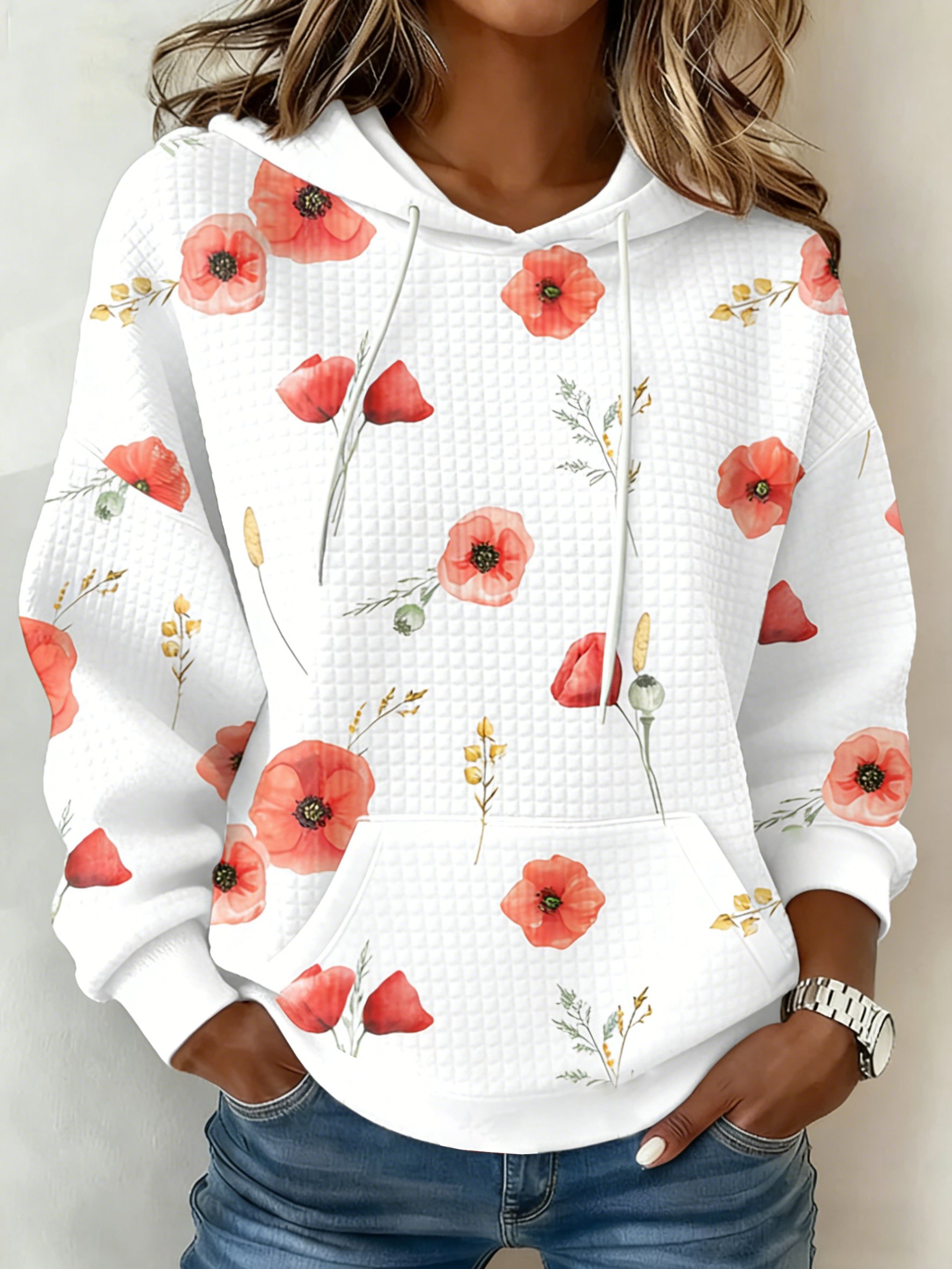 Women's Red Friday Print Hoodie