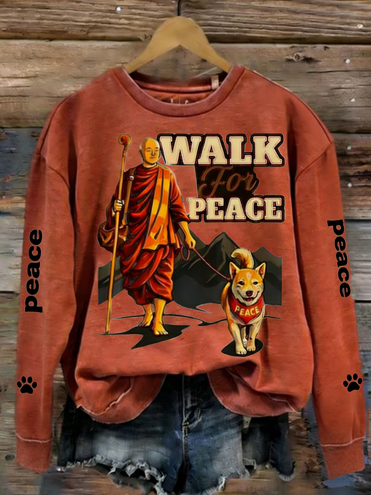 Women's Walk For Peace Art Print Sweatshirt
