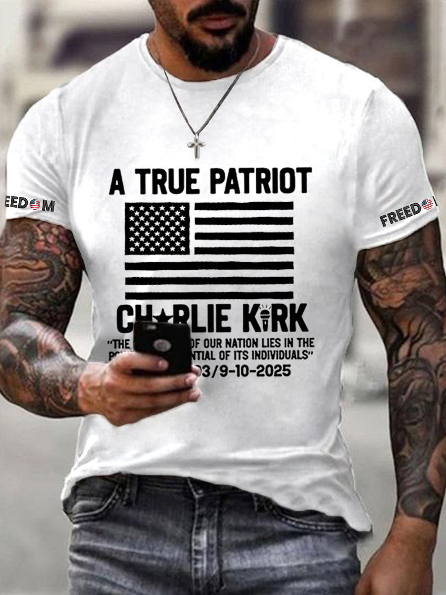 Men's Freedom Is Not Free R.I.P Charlie Kirk Short Sleeve T-shirt