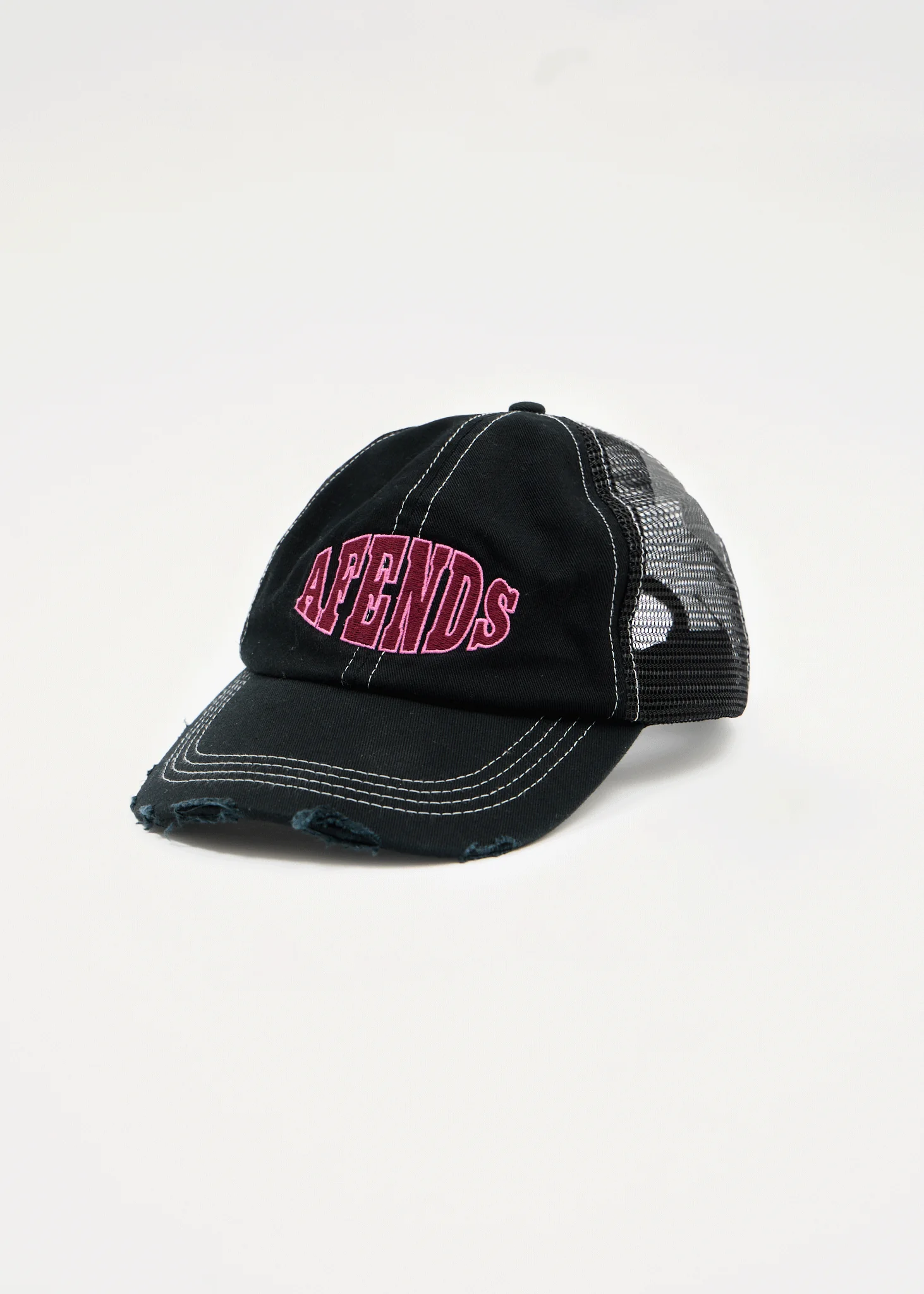 AFENDS Mens Arch - Six Panel Mesh Cap - Black