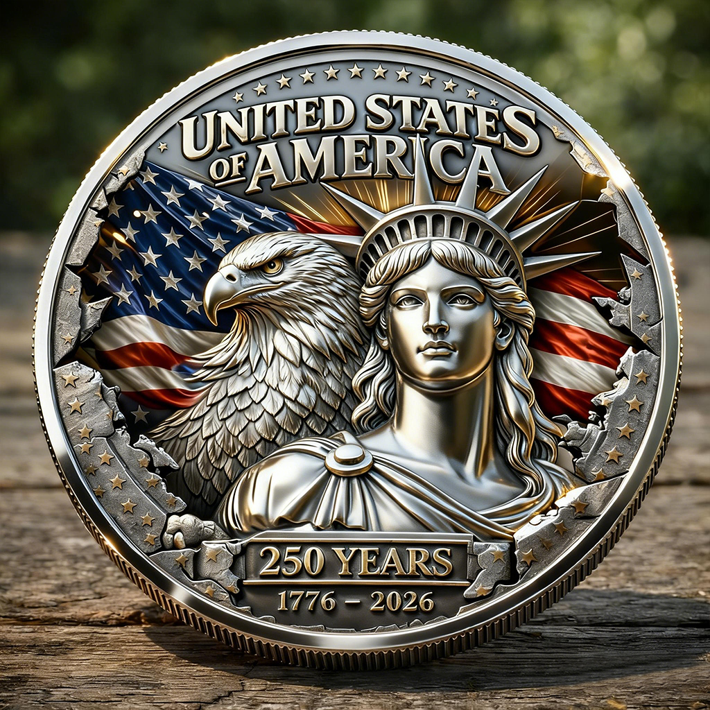 USA 250th Anniversary Commemorative Coin 1776–2026