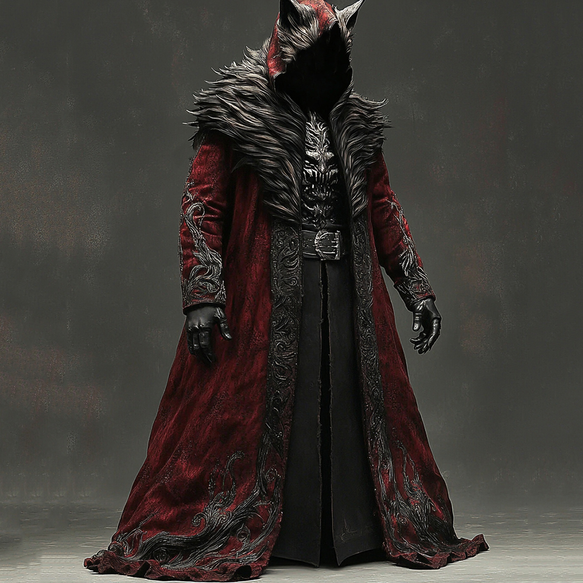 Men's Viking Classic Pattern Cosplay Hooded Cape