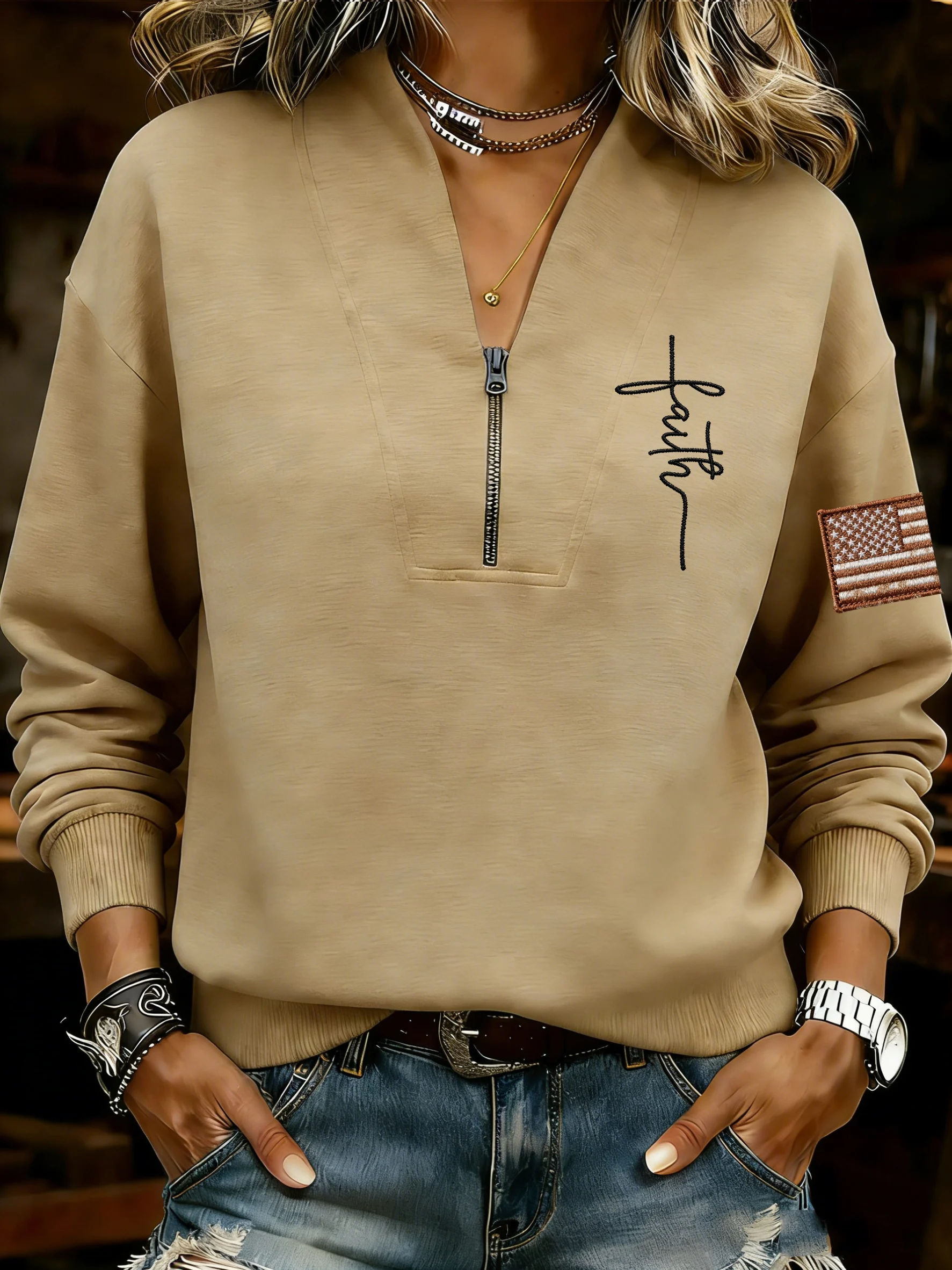 Women's Winter Faith Casual Printed Top-Fast Shipping