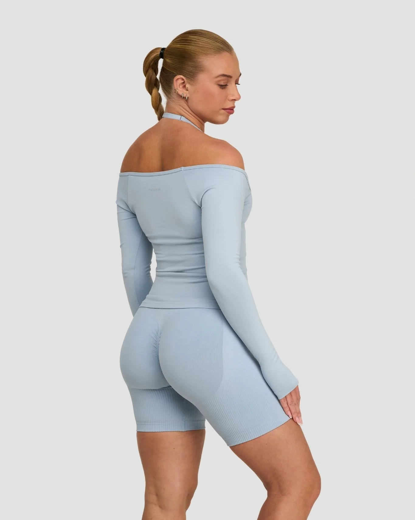 Elevate™ Sculpting Seamless V-Neck Top | Blue Haze