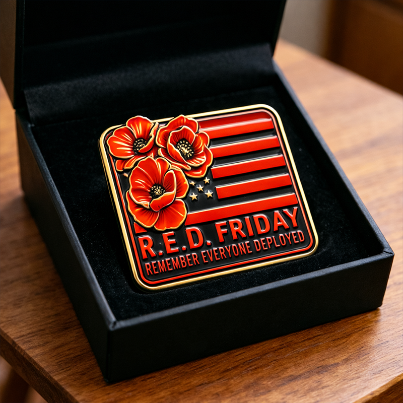 Unisex Red Friday 3D Poppy Badge