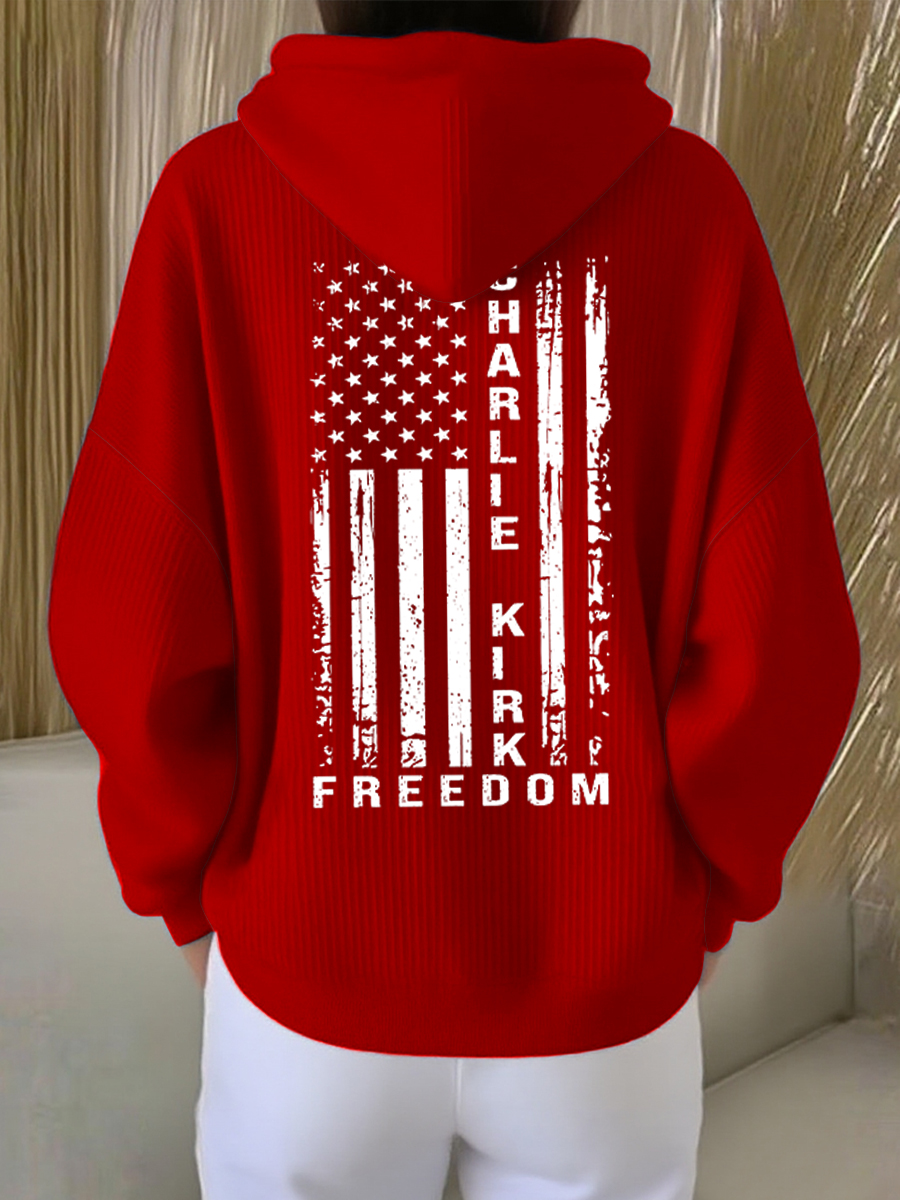 Women's Freedom Is Not Free This is the Turning Point R.I.P Charlie Kirk Print Hoodie