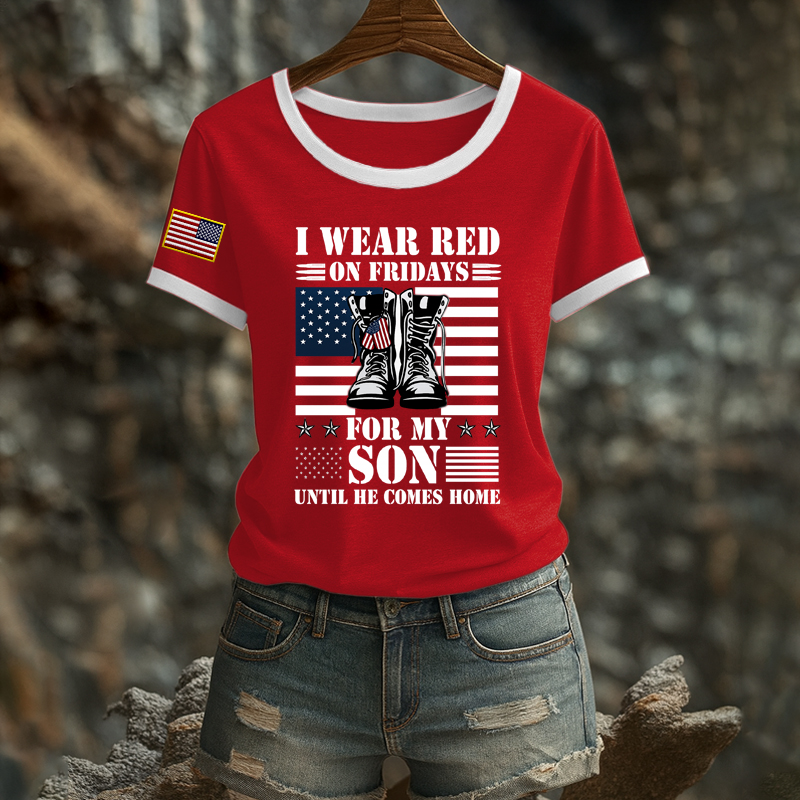 Women's Red Friday Veteran Print T-Shirt