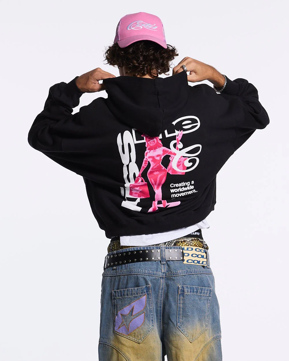 KISS THE BUNNY HOODIE BLACK