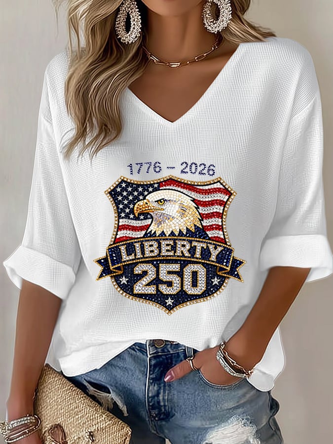 Women's  American 250th Print T-Shirt