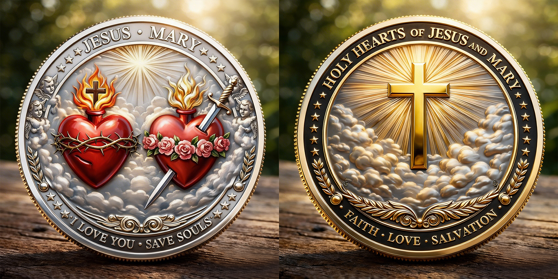 🏆Flash Sale 60% OFF - Sacred Hearts of Jesus and Mary Coin