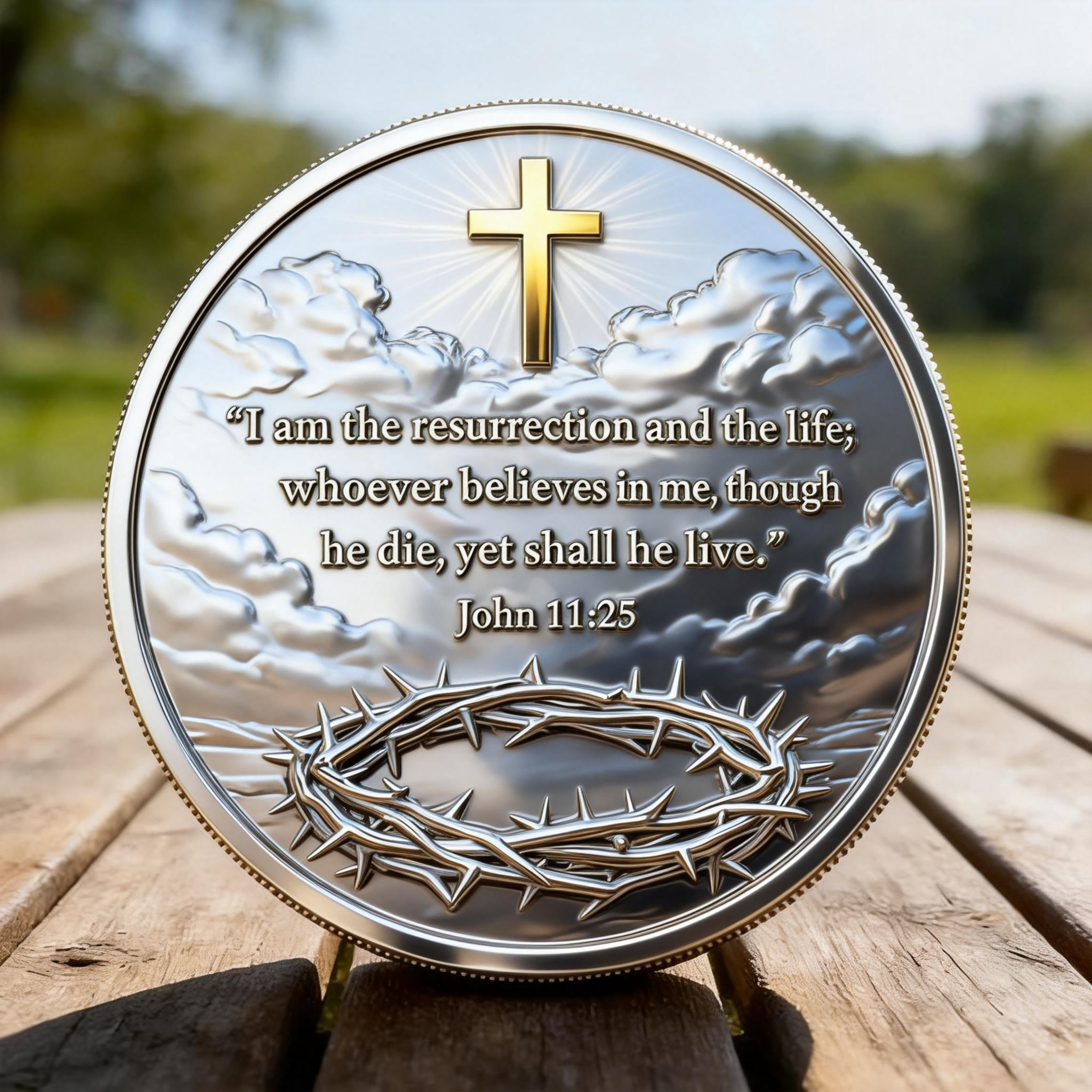 ✝️ He Is Risen Resurrection Faith Commemorative Coin