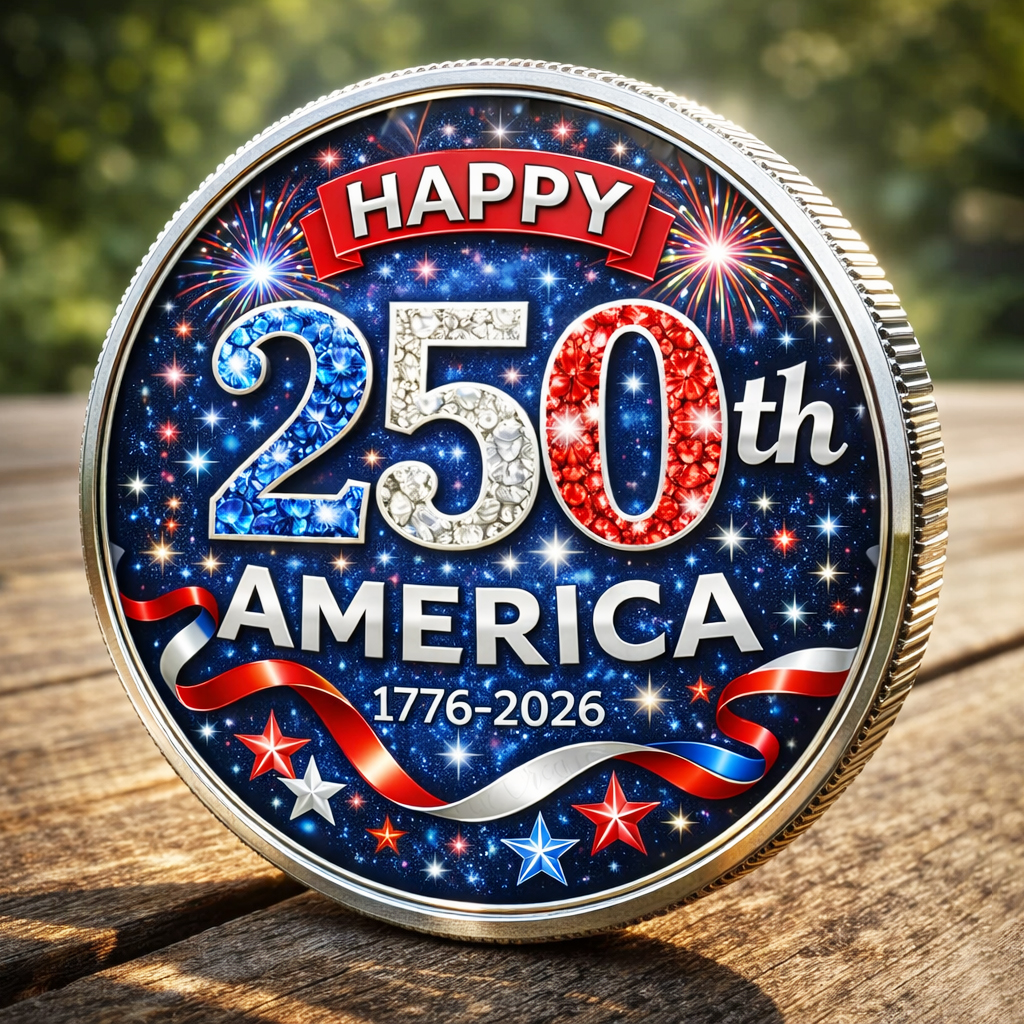 🏆   United States 250th Anniversary Double-Sided Commemorative Coin