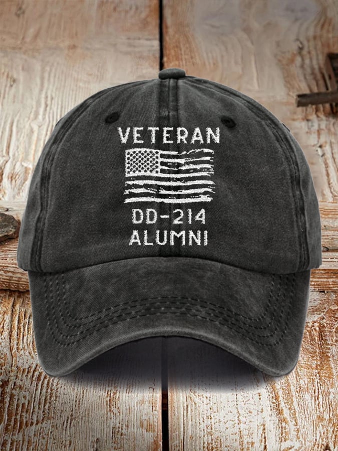 Retro Veteran DD-214 Alumni Print Baseball Cap