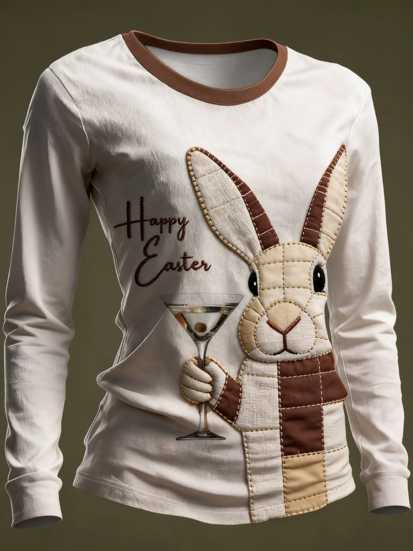 Women's Easter Bunny Long Sleeve Shirt