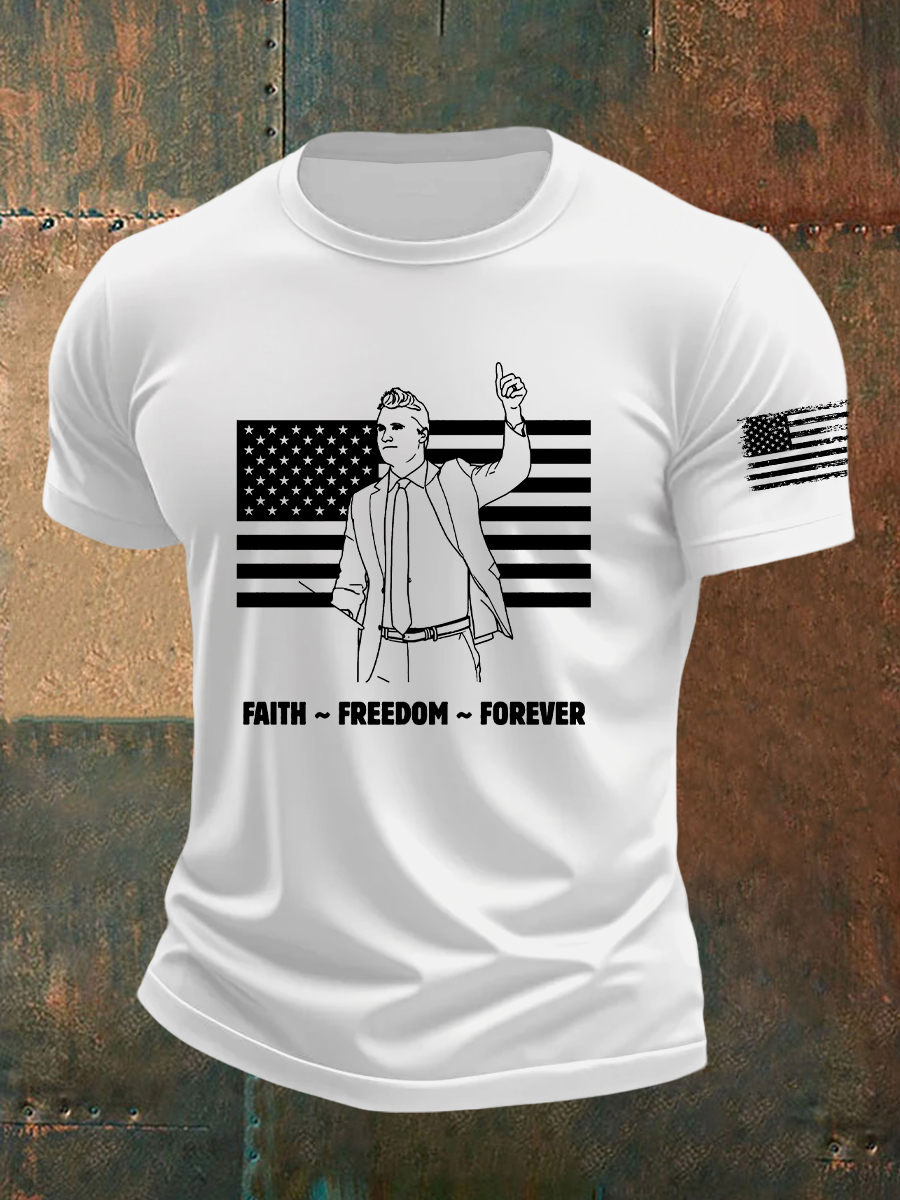 Men's Freedom Is Not Free R.I.P Charlie Kirk Short Sleeve T-shirt